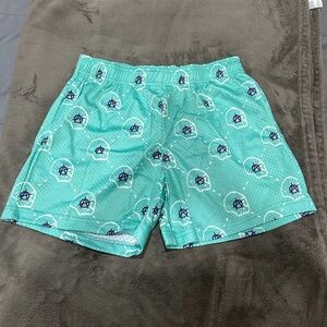 Teal Patterned Shorts